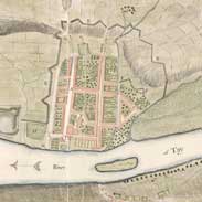 Exact plan of the town and adjacent parts of Perth
Plan of Perth with the retrenchment made about it by the Pretenders engineers 1715/6
