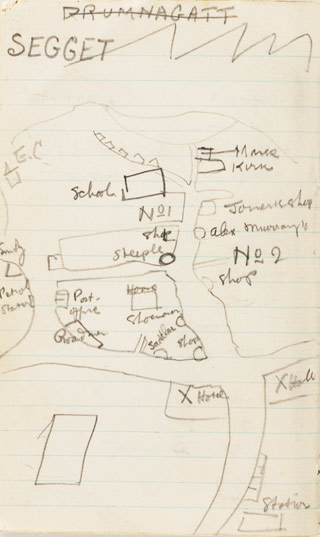 Page from Lewis Grassic Gibbon's notebook