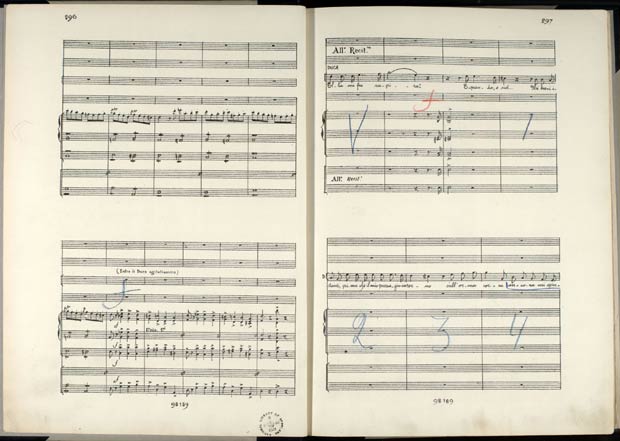 Pages from orchestral score