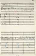 Page from orchestral score