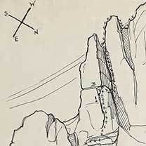 Mountain route sketch
