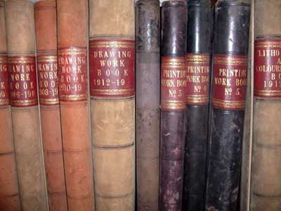 Row of bound volumes