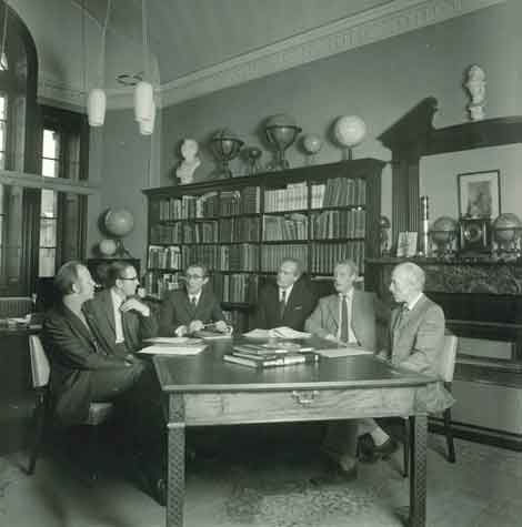 Photo of family members in the Board Room