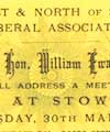 Ticket for meeting, 30 March 1880