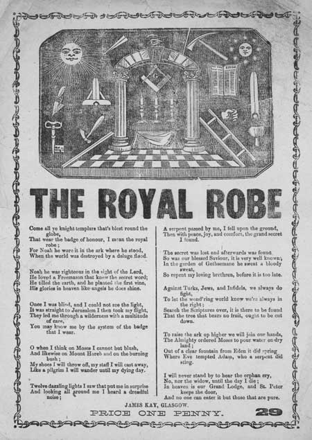 Broadside ballad entitled 'The Royal Robe'