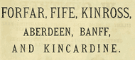 Page detail with placenames Forfar, Fife, Kinross