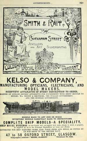 Page showing illustrated adverts