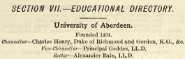 University of Aberdeen information
