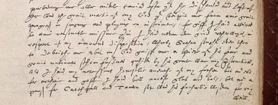 Part of hand-written page