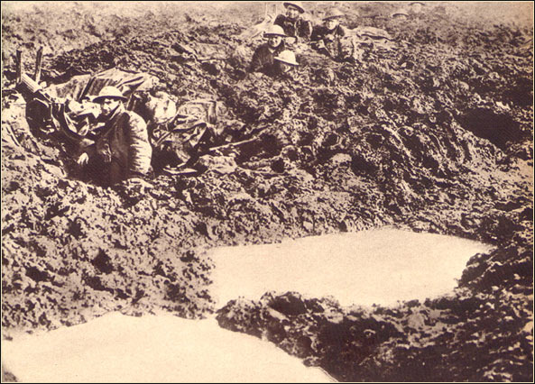 Terrible conditions on the Passchendaele Ridge. National Library of Scotland, Covenants with Death (1934) R.33.a  