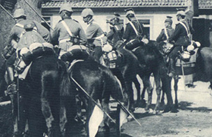 Goup of German cavalrymen