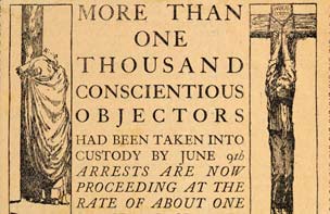 Illustrated leaflet about conscientious objectors