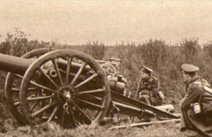 Soldiers and a field gun