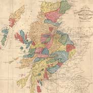 Map of the Highlands of Scotland denoting the districts or counties inhabited by the Highland Clans