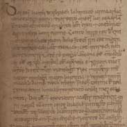 Page from early Gaelic manuscript