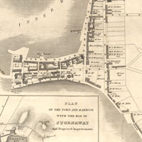 Picture of a hand drawn plan of Stornoway.