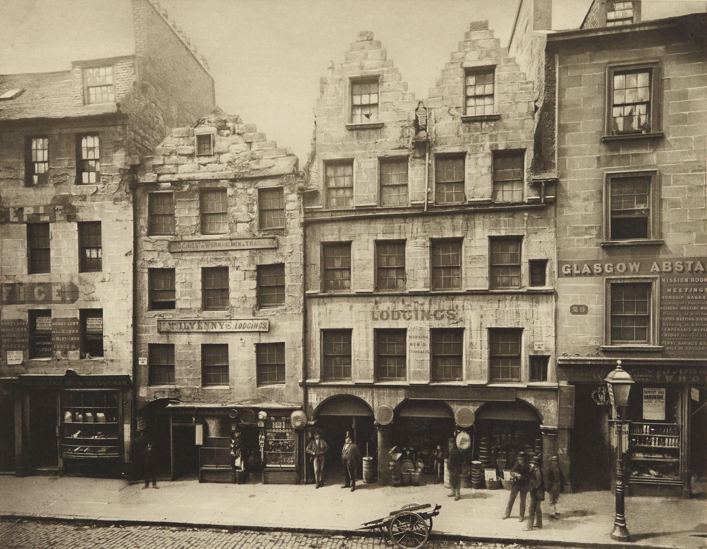 Old Buildings in High Street nos 17-27 1868 - Thomas Annan's Glasgow