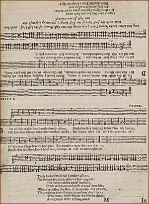 Page of madrigal