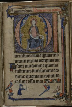 The Penitential Psalms - historiated initial