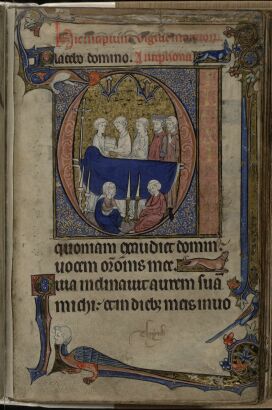 The Office of the Dead (Vespers) - historiated initial.