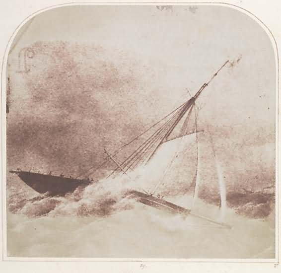 Print of cutter yacht 