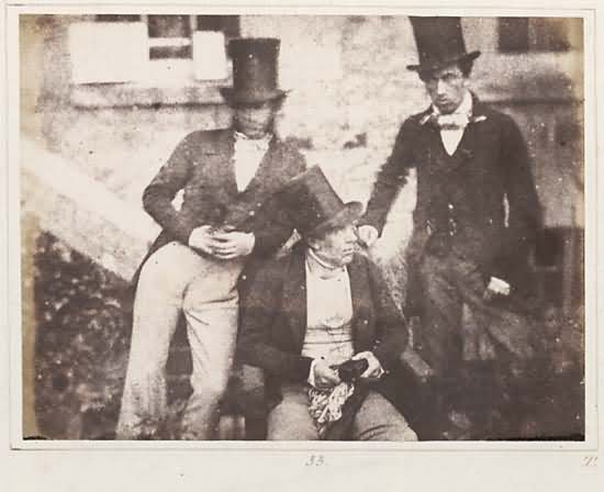 John Cay (seated) one the members of the Edinburgh Calotype Club with his sons Robert (1822-1888) (right) and Edward (1825-1874). Both Robert and Edward later became sheep farmers near Brisbane, Australia.