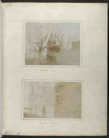 Page with 2 calotypes attributed to Hugh Lyon Tennent.