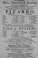 Playbill for 'Pizarro'