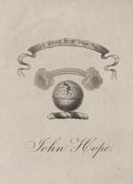 Bookplate from Hopetoun, John Hope. Information for John Lord Hope, against the Marquis of Annandale. Edinburgh, 1733. Right click to download