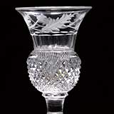 Photo of thistle-shaped crystal wine glass