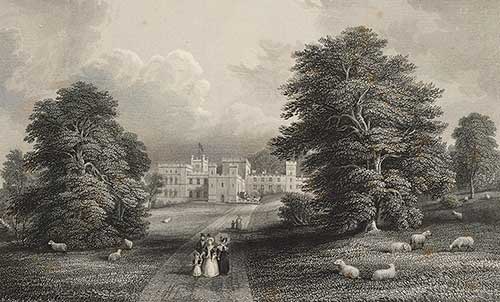 Engraving of Kinfauns Castle