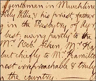 Detail from handwritten page