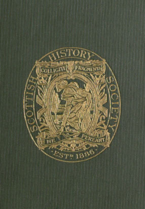 Scottish History Society crest from one of the society's volumes