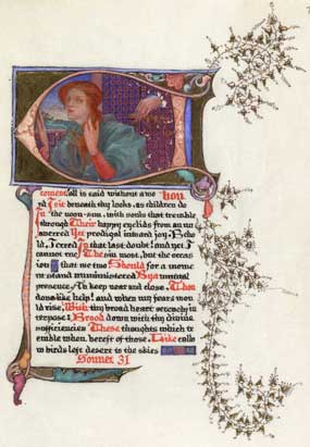 Sonnet page from manuscript