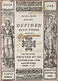 Title page of 'Basilicon Doron'