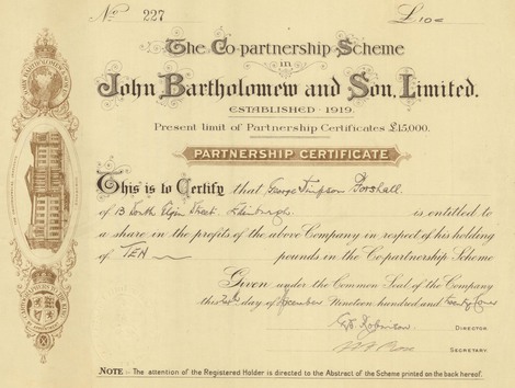Printed certificate with handwritten details, 1919