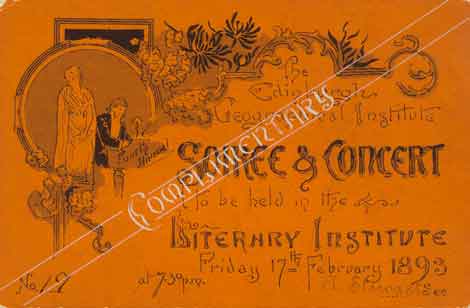 Ticket for a soiree and concert