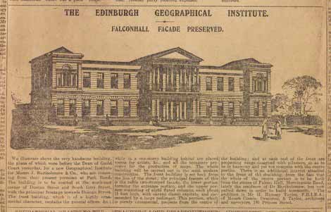 Newspaper article with drawing of the proposed Duncan Street building