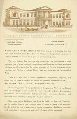 Printed notice with image of the Duncan Street building
