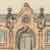 Thumbnail: Detail from a coloured sketch of a building 