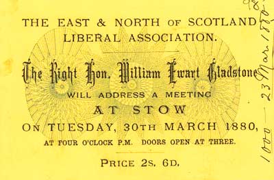 Yellow election meeting ticket