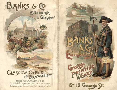 Watercolour view of Edinburgh and Glasgow