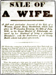 Broadside on the 'Sale of a Wife'