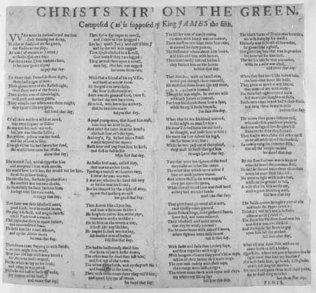 Broadside ballad entitled 'Christ's Kirk on the Green'
