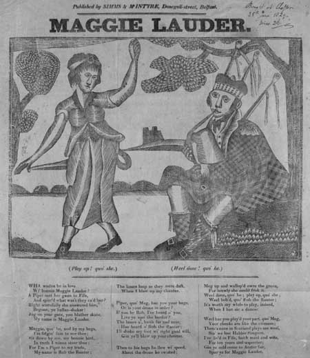 Broadside ballad entitled 'Maggie Lauder'