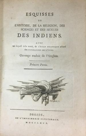 Image  of  'Esquisses de l'histoire, de la religion, des sciences et des moeurs des Indiens.'