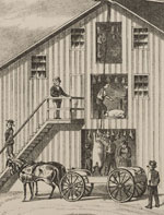 Engraving of porkhouse