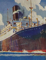 Colour illustration of ocean liner