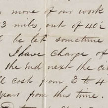 Section of handwritten letter linking to full page