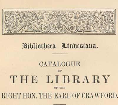 Bibliotheca Lindesiana catalogues